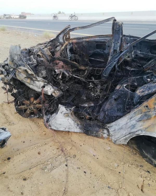 مصرع 6 بينهم 5 من عائلة واحدة نتيجة تصادم مركبتين في أبوعريش  