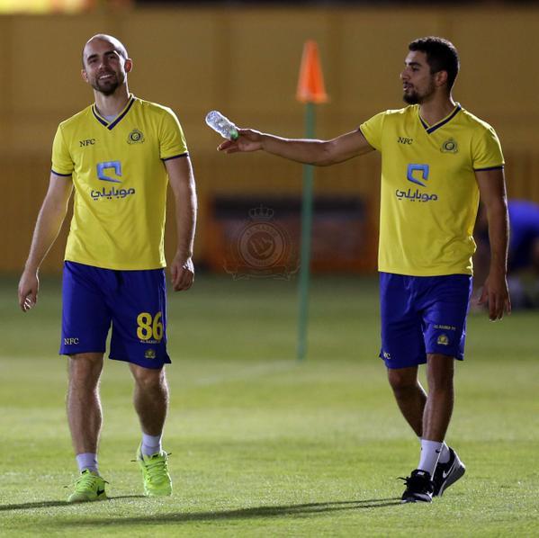 بالصور ..النصر يواصل تدريباته وفابيان لازال موجود !‎
