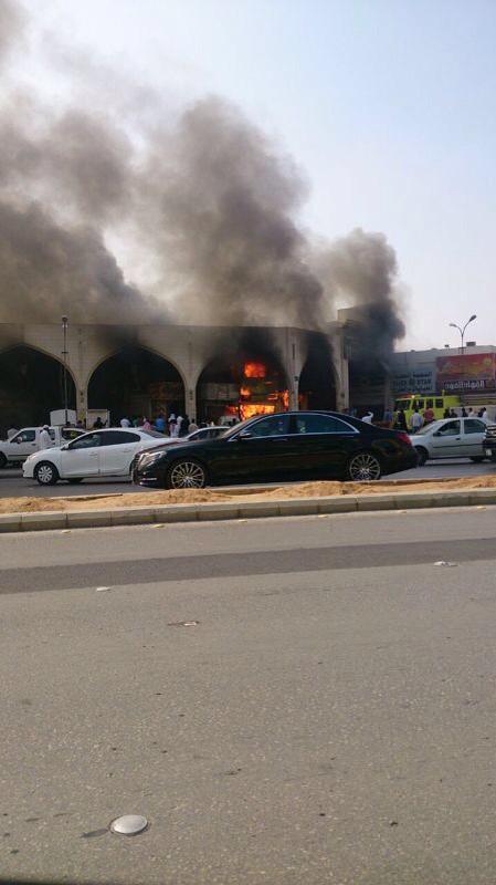 حريق اسواق طيبة