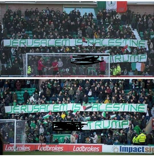 جماهير سيلتيك تتعاطف مجددًا مع فلسطين وتشتم ترامب