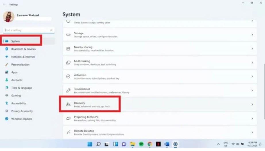  هذه خطوات إعادة ضبط المصنع في ويندوز 11