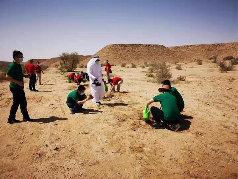 السفير الصيني يدعم مبادرة "السعودية الخضراء" بالمشاركة في حملة التشجير بحريملاء 