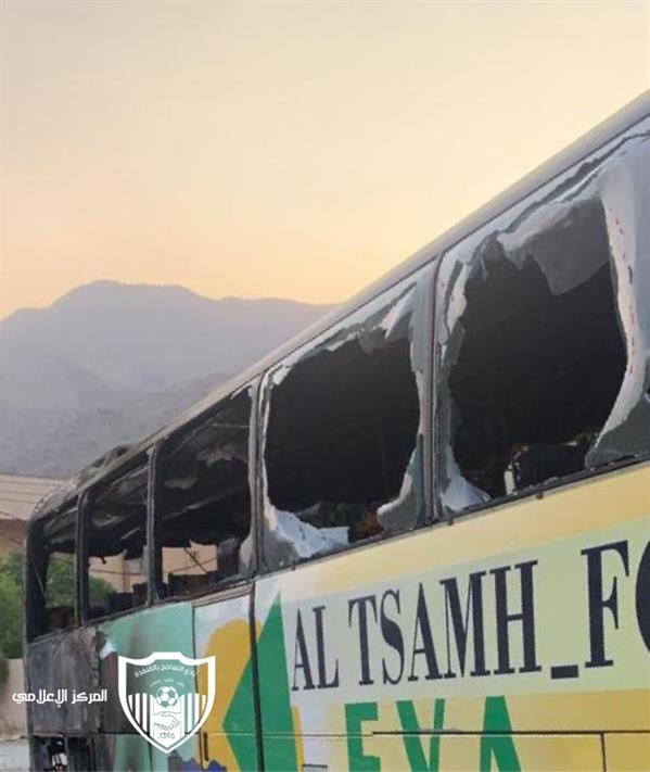 حريق حافلة نادي التسامح في طريقها لاستقبال ناشئي 