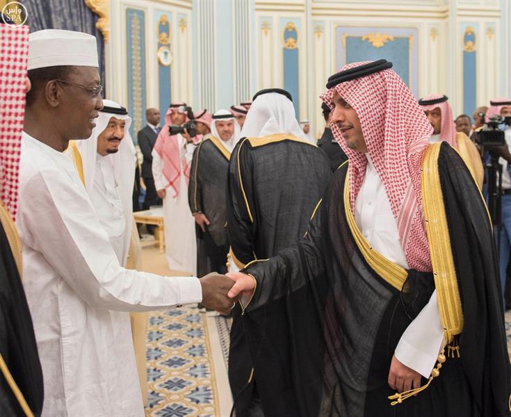  خادم الحرمين الشريفين يستقبل فخامة رئيس جمهورية تشاد