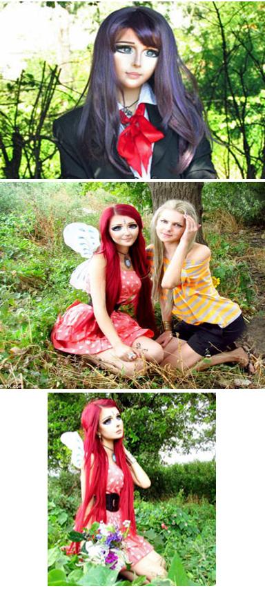 الفتاة التي حوّلت نفسها إلى شخصية كارتونية 