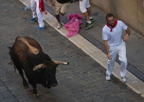 بالصور.. انطلاق مهرجان سان فيرمين للثيران في إسبانيا دون نطح