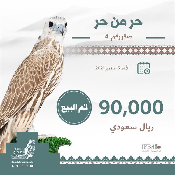 محطماً الأرقام القياسية.. بيع صقر في المزاد الدولي بقيمة 1.750 مليون ريال