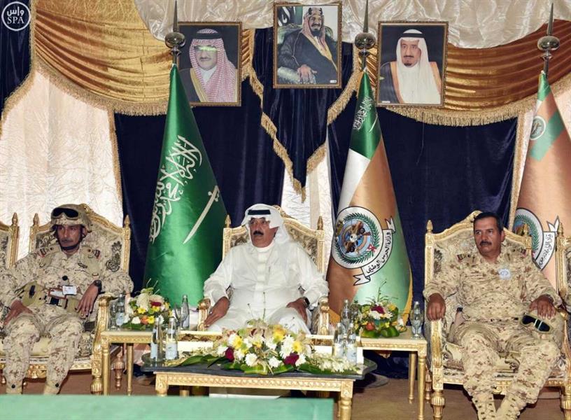 وزير الحرس الوطني يزور قوات الحرس الوطني المشاركه في رعد الشمال