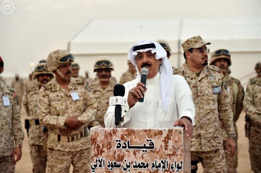 وزير الحرس الوطني يزور قوات الحرس الوطني المشاركه في رعد الشمال