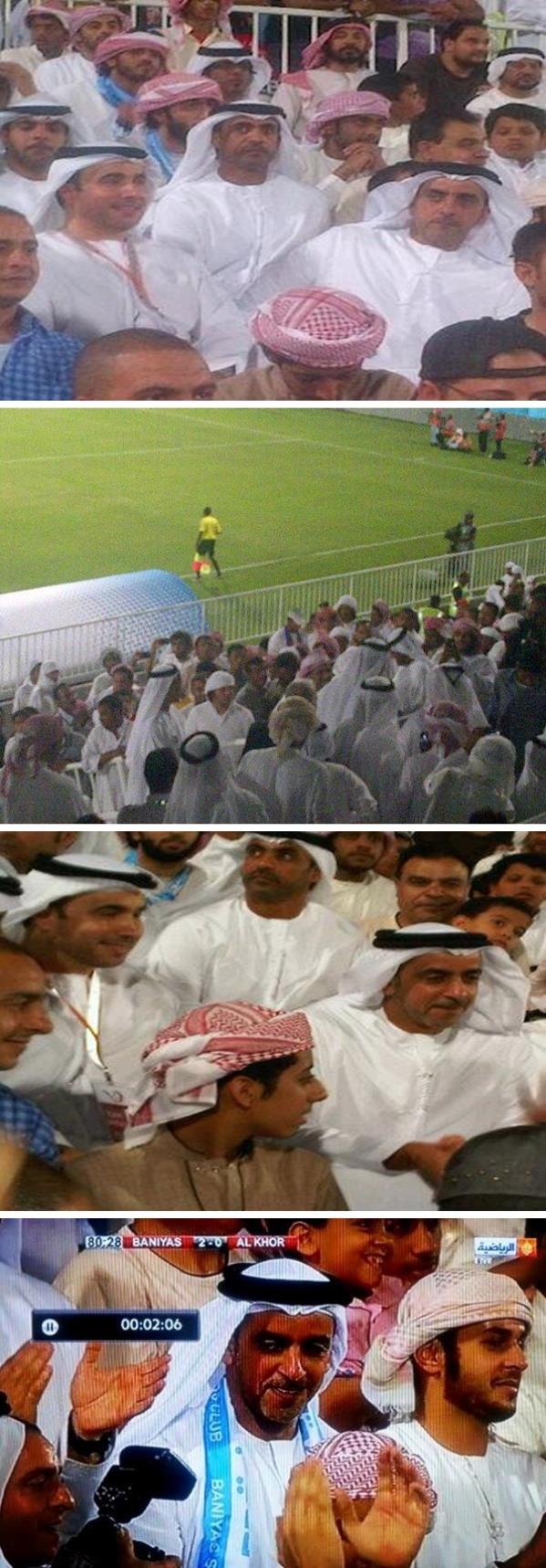 صور الشيخ سيف بن زايد يتابع المباراة
