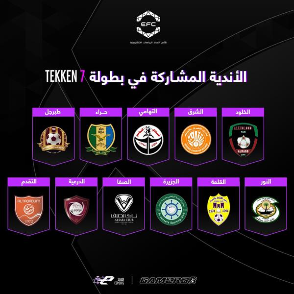 الأحد.. 41 ناديًا يتنافسون في بطولة كأس الاتحاد للعبة Tekken 7