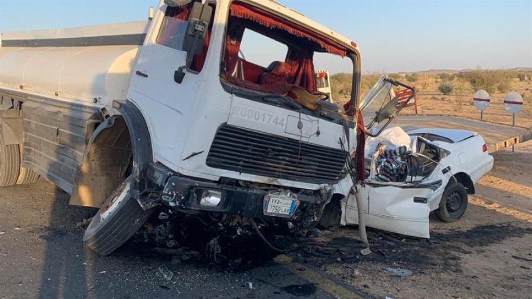  وفـاة شخص في حـادث تصادم سيارة مع صهريج بالطائف 