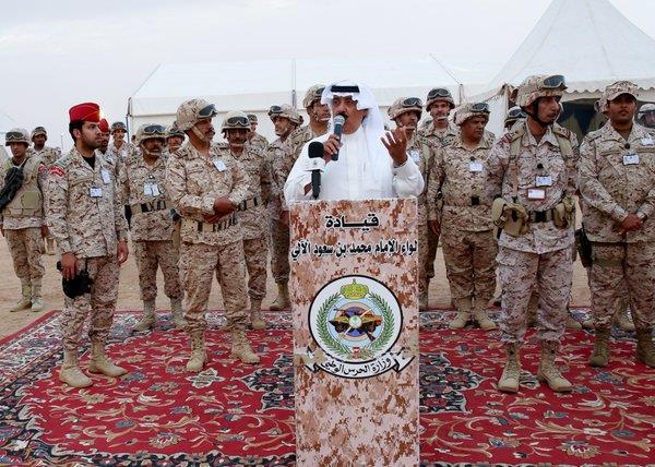 سمو وزير الحرس الوطني يزور قوات الحرس الوطني المشاركه في رعد الشمال