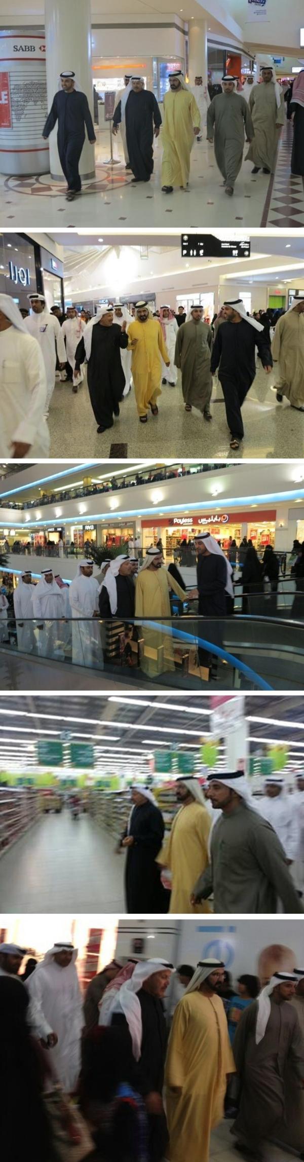 محمد بن راشد آل مكتوم يتجول في اسواق الرياض