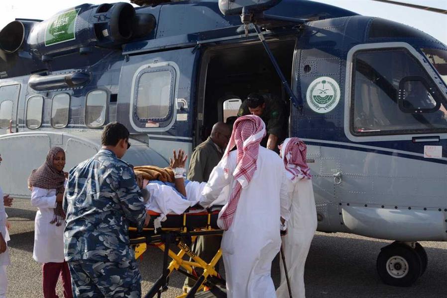 طيران الأمن يخلي جواً مصاب بحادث مروري إلى الرياض