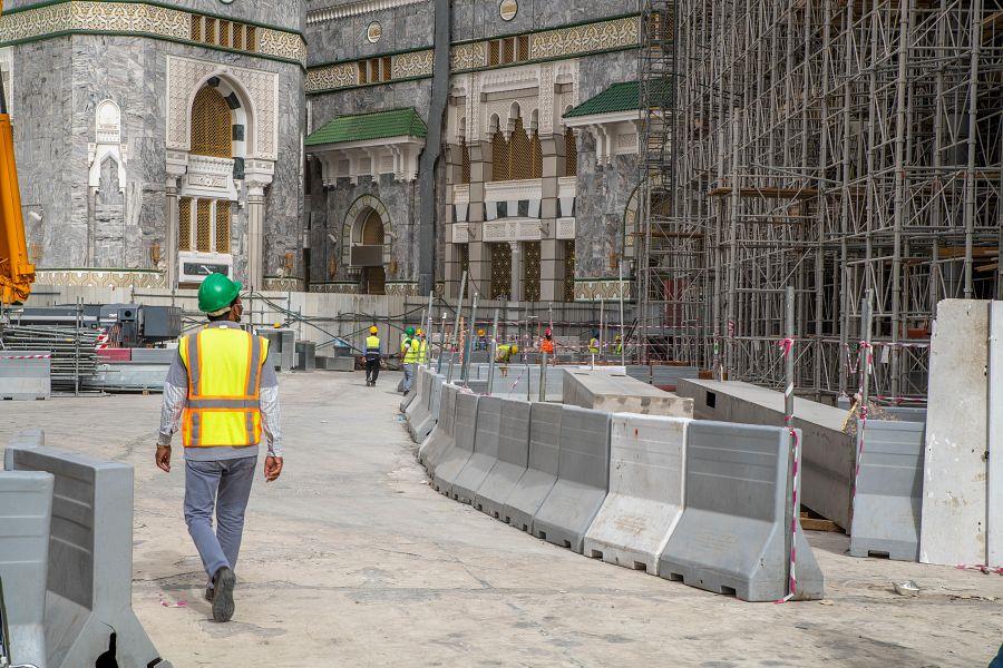  شاهد.. الأجزاء المتبقية من أعمال التوسعة الثالثة بالحرم المكي