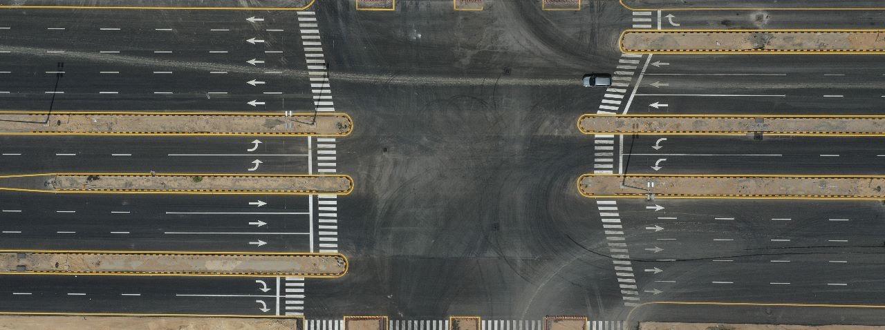 أعمال التحسين في طريق الملك عبدالعزيز