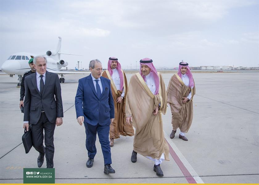 نائب وزير الخارجية يستقبل وزير الخارجية والمغتربين في سوريا 