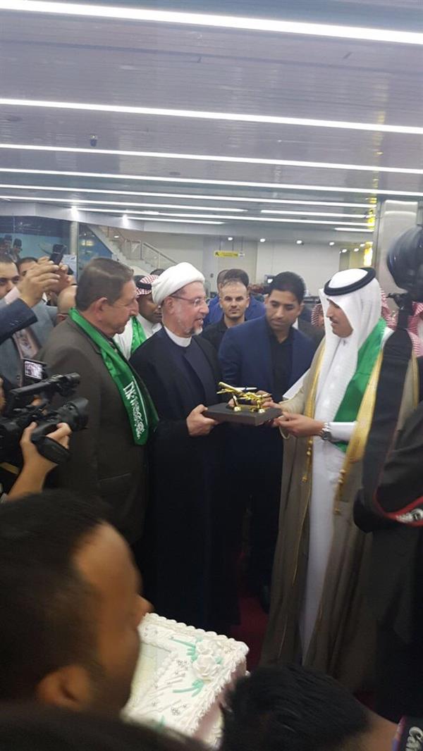 بالصور.. هبوط أول طائرة للخطوط السعودية في بغداد للمرة الأولى منذ 27 عاماً