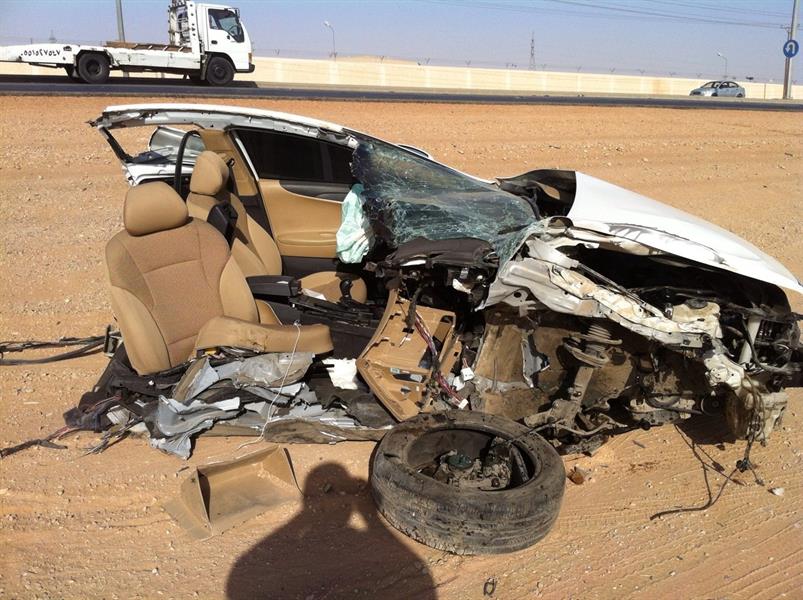 السيارة بعد الحادث