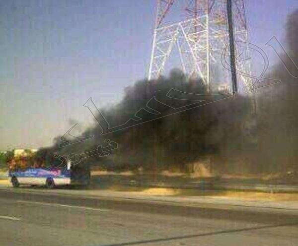 حافله محترقه