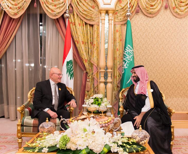  سمو ولي ولي العهد يلتقي ملك البحرين وملك الأردن ودولة رئيس وزراء جمهورية لبنان والرئيس المصري