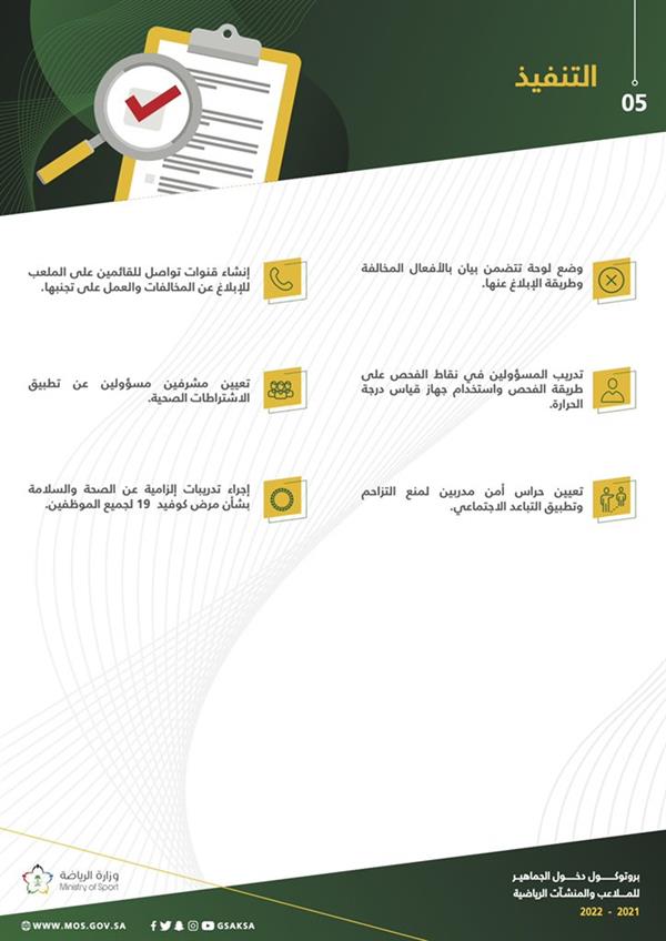 بروتوكول دخول الجماهير إلى الملاعب بروتوكول دخول الجماهير إلى الملاعب