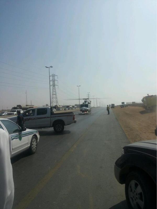 الصور المتداولة عن حادث طريق الخرج