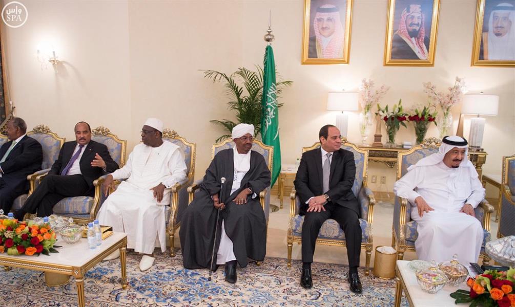 خادم الحرمين يستقبل قادة الدول المشاركة في تمرين رعد الشمال