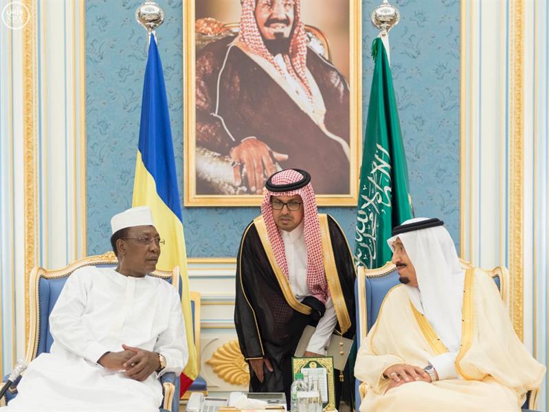  خادم الحرمين الشريفين يستقبل فخامة رئيس جمهورية تشاد