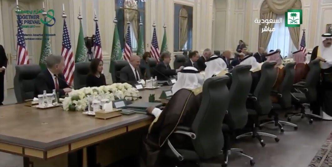 بالصور.. بدء القمة السعودية - الأمريكية في قصر اليمامة 