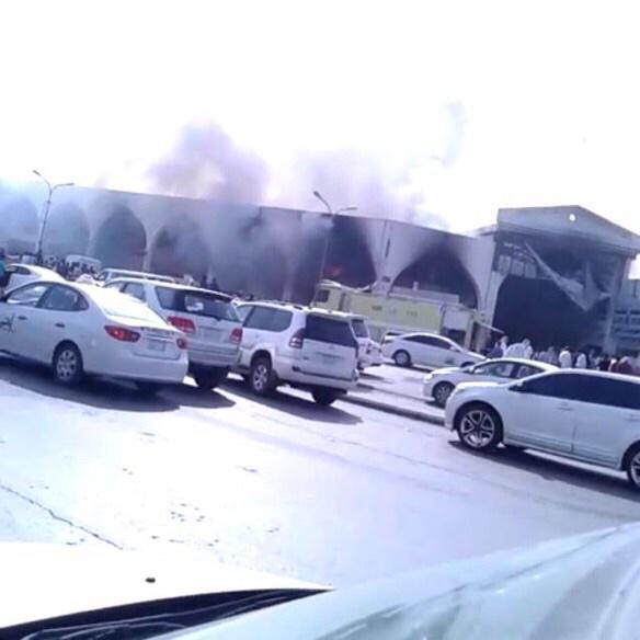 حريق اسواق طيبة