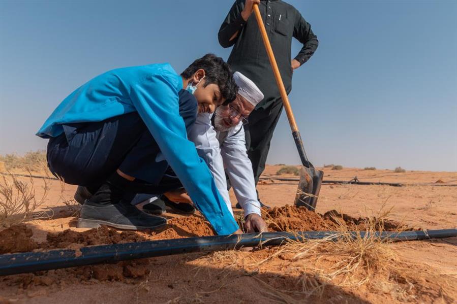 باكستانيون يشاركون في زراعة ألفي شجرة بمتنزه القصيم