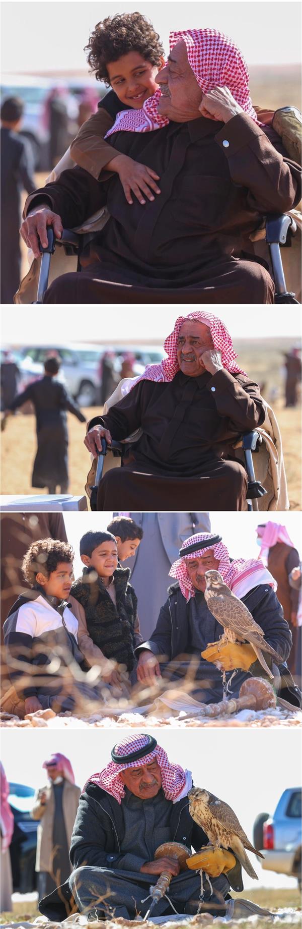 صور للأمير مقرن برفقة أحفاده في المقناص