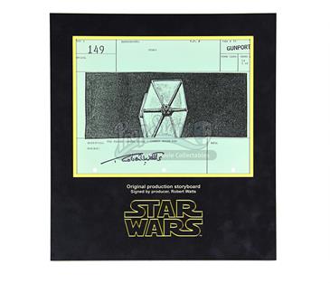 Signed Production Storyboard - Tie Passes Camera Close (Gunport 149)