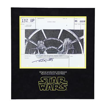 Signed Production Storyboard - Over Shoulder Luke and Wookie  (DS Escape 132 BP)