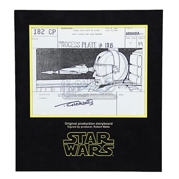 Signed Production Storyboard - Close Up Side View Gold Leader  (Armada 182 CP)
