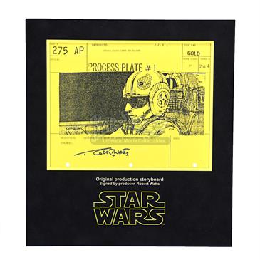 Signed Production Storyboard - Close Up Int Lukes X Wing  (Gold 275 AP)