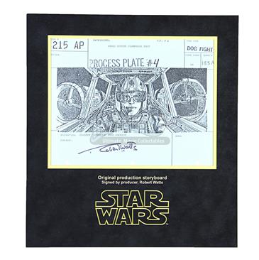 Signed Production Storyboard - Luke Interior Cockpit (Dogfight 215AP)