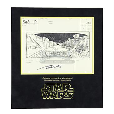 Signed Production Storyboard - Death Star Trench (Luke 346P)