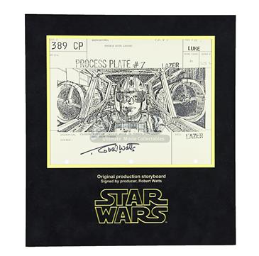 Signed Production Storyboard - Wedge Interior Cockpit (Luke 389CP)