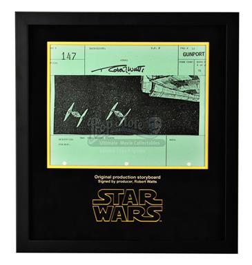 Signed Production Storyboard Display - Ties Behind Pirate Ship (Gunport 147)