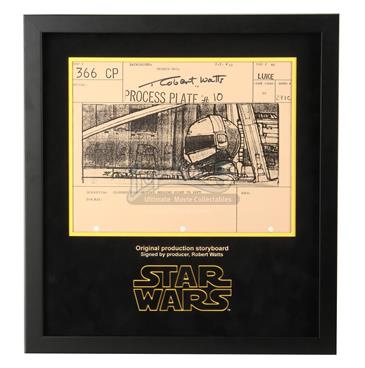 Signed Production Storyboard Display - Luke Closeup (Luke 366 CP)
