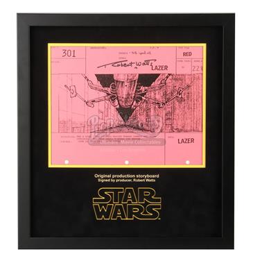 Signed Production Storyboard Display - X Wing (Red 301)