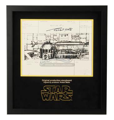 Signed Production Storyboard Display - Artoo (Luke Trench 409 LP)