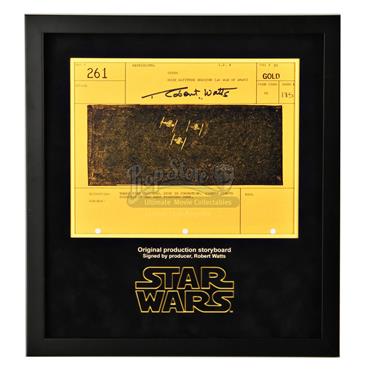 Signed Production Storyboard Display - Tie Formation (Gold 261)