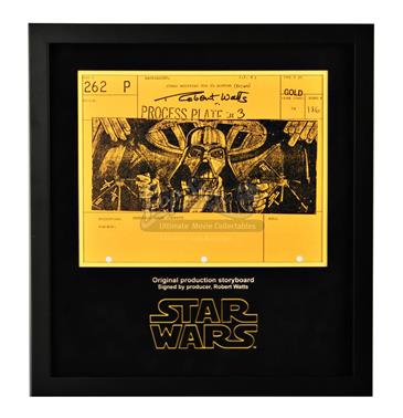 Signed Production Storyboard Display - Vader (Gold 262 P)