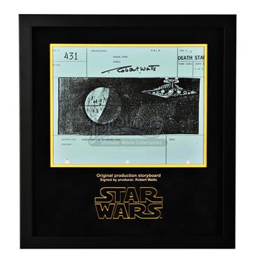 Signed Production Storyboard Display - Star Destroyer (Death Star 431)