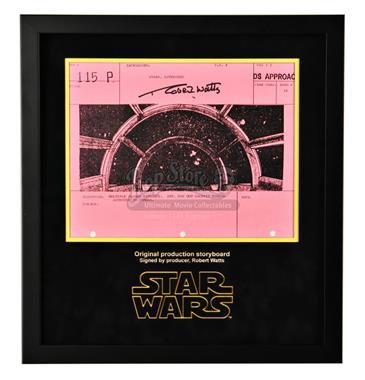 Signed Production Storyboard Display - Field of Planer Astroids ( DS Approach 115 P)