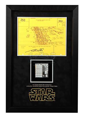 Death Star Surface Section Miniature & Storyboard Display (Gold  250)
